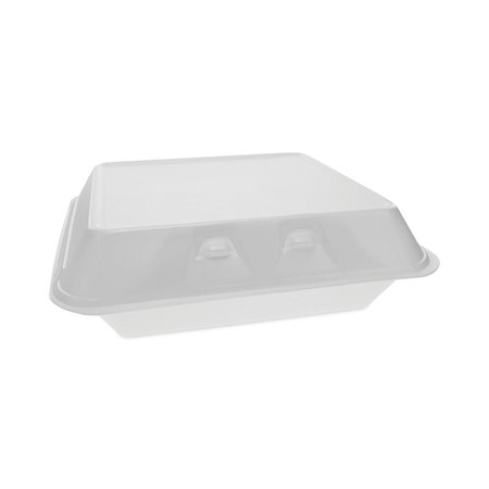 PACTIV SmartLock Foam Hinged Containers, XL, 9.5x10.5x3.25, 1-Cmp, Wht, PK250 YHLW10010000